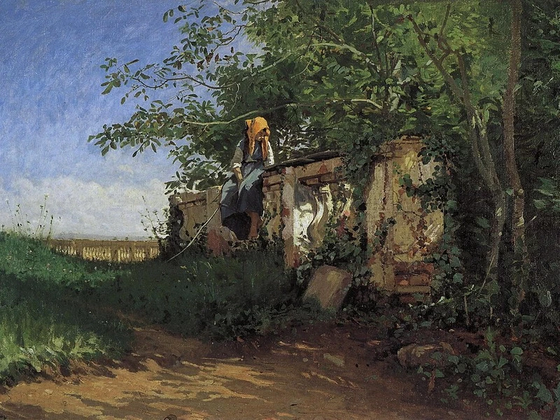 1840-Ernesto Rayper - Sul muretto